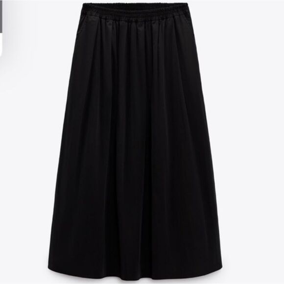 NWT ZARA BLACK VOLUMINOUS SKIRT - Picture 8 of 14